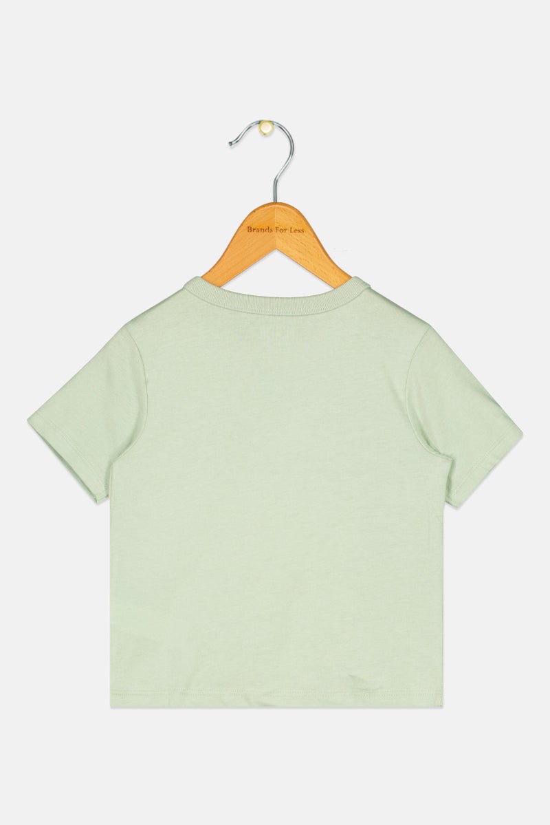 The Children's Place Toddlers Boy Short Sleeve Graphic Print T-Shirt, Sage Green - Image 2